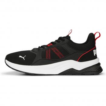 Puma Anzarun 2.0 Running Sneakers for Men - Black/For All Time Red, EU Size 42