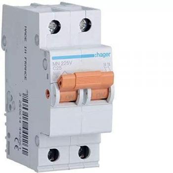 Interruptor Automático Hager MN225V 2P 25A Curva C 6kA