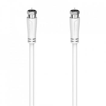 Cable coaxial Hama F-connector - F-connector 10 m 90 dB blanco