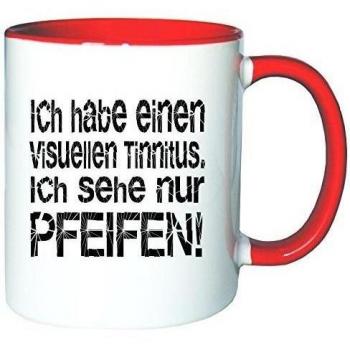 Mister Merchandise Pote del café Taza Ich habe einen visuellen Tinnitus - Ich sehe nur Pfeifen jarra té copa, muchos colores