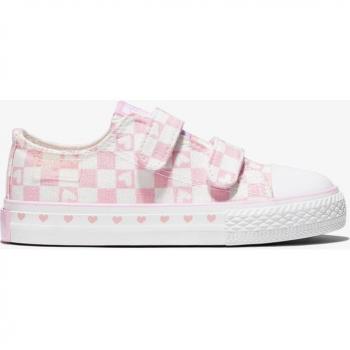 Conguitos - Zapatillas deportivas de niña con estampado a cuadros rosa