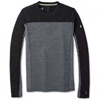 SmartWool Merino Sport 250 Long Sleeve Crew Camiseta, Hombre, Negro, Medium