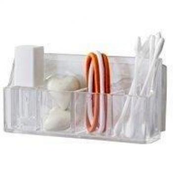 Compactor Home Storage Organizador multiusos pequeño, Modelo Vision, Color transparente, Fabricado en poliestireno, Soporta hasta 1 kg, Tamaño: 12 x 3.7 x 6 cm, RAN7153