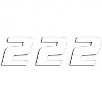 BLACKBIRD RACING - 39040 : Numeros Carrera Blanco - Pack De 3 Uds Pvc 5049/10/2