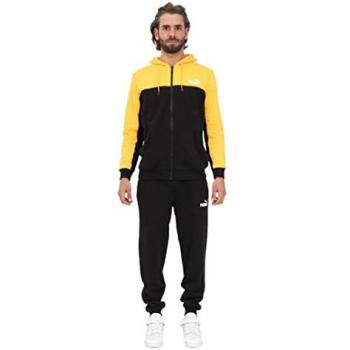 Puma Chándal Essential Colorblock para hombre, modelo 67003751, negro y amarillo, talla XXL, casual, algodón, manga larga