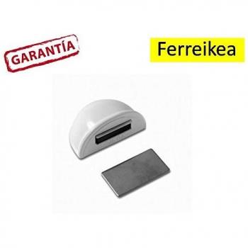 Ferreikea - Tope retenedor con imán, 4,5 x 3 x 2,5 cm, color blanco