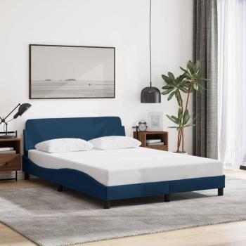 Cabecero de cama con cabecero de tela azul 120x200 cm