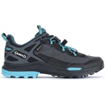 Zapatillas de Senderismo Aku Rocket DFS Goretex para Mujer Negro-Turquesa UK 8