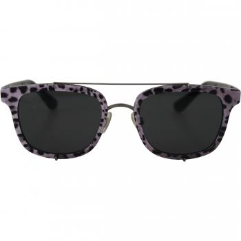 Dolce & Gabbana DG2175 Purple Leopard Metal Frame Sunglasses