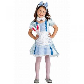 Disfraz de niña Alicia Bunny con vestido de cuadros para niñas de 3 a 4 años