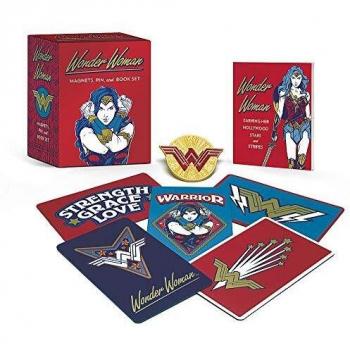 Wonder Woman Magnets Pin and Book Set