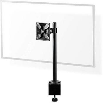NEDIS Soporte de Monitor para Escritorio Soporte Ergonómico para Monitor - Brazo para Monitor Individual - Máx. 10 kg - Movimiento Completo - Negro Negro