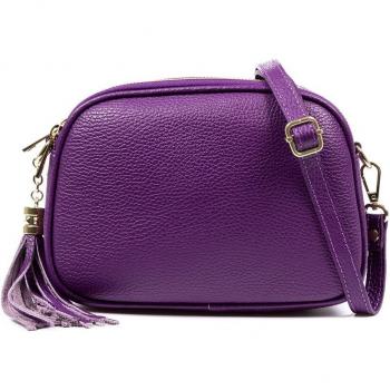 Bolso bandolera de piel auténtica Dollaro 22x9x16cm
