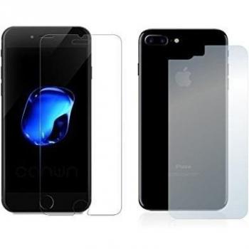 Protector de pantalla Cristal templado para Iphone 7 Plus Delantero y Trasero l Calidad HD, Grosor 0,3mm, Bordes redondeados 2,5D, alta resistencia a golpes 9H. No deja burbujas en la colocación