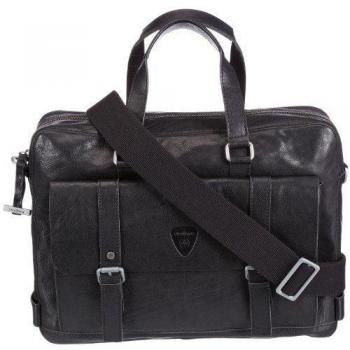 Strellson Morrison BriefBag L 4010001183 - Bolso con asas de cuero para hombre, color negro, talla 40x31x10 cm