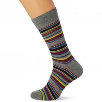 GANT Multi-Stripe Socks, Calcetines para Hombre, Gris