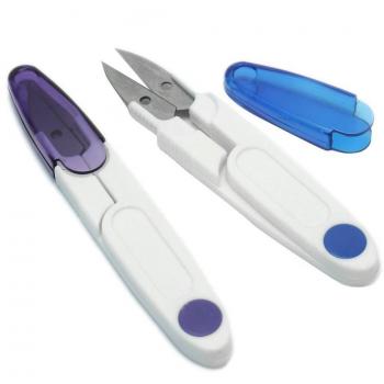 2 x Portátil Tijeras Mango Plástico Accesorio Práctico para Costura Sastres
