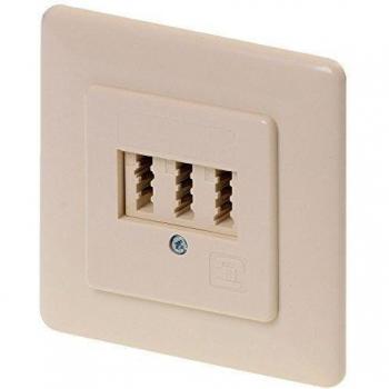 TAE Dreifachdose: TAE 2 x 6/6 UP NF/F, lose - blanco perla RAL1013