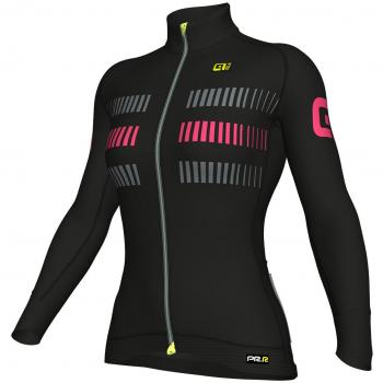 Ale PRR Strada Maillot Manga Larga, Mujer, Negro/Rosa, S