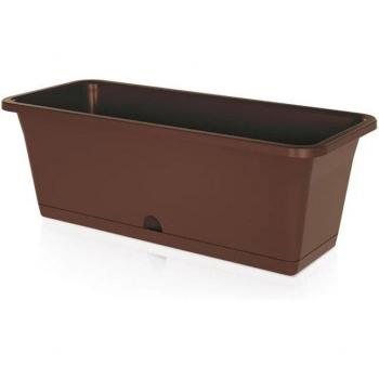 Maceta Camelía 15,5L Marrón de Alta Capacidad y Diseño Elegante