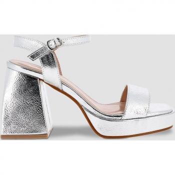 Sandalias Monica - Elegantes sandalias de mujer con cierre de hebilla en plata