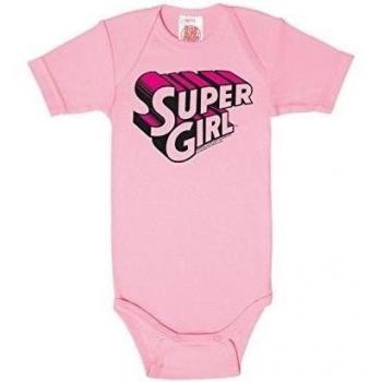 Logoshirt Body para bebé Super Girl - DC Comics - Supergirl - Pelele para bebé - Rosa - Diseño Original con Licencia, Talla 74/80, 7-12 Meses