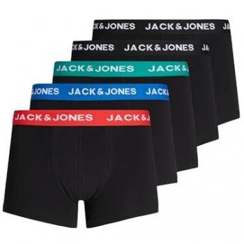 Jack & Jones Men's Black Cotton Stretch Boxer Shorts - 5 Pack (Jachuey Trunks)