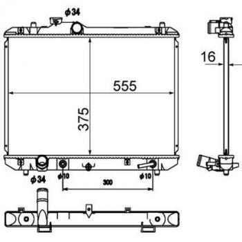 Radiador de refrigeración del motor MAHLE ORIGINAL CR 1870 000S para SUZUKI