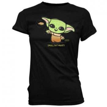 Star Wars Funko The Mandalorian Loose Pop! Tees Ladies T-Shirt Cute Child Force Size X