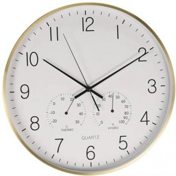 Reloj de pared redondo blanco Ø38x4,2cm