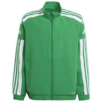 Chaqueta de fútbol Adidas SQ21 Pre Infantil, color verde/ blanco, para niños de 5-6 años