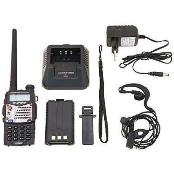 Baofeng UV-5RA - Radio Walkie Talkie, color negro