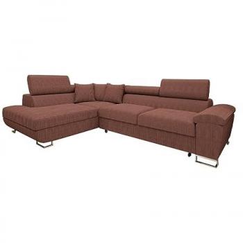 Sofá rinconero Comfivo 139, con función de descanso y caja de ropa de cama, dimensiones 270x202x71cm