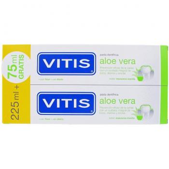 VITIS Aloe Vera Pasta Dentífrica Sabor Manzana-Menta Duplo 2 x 150 ml