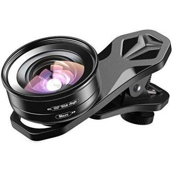 Apexel 2IN1 Lente de cámara para teléfono Celular-Lente Macro 10X+Lente Gran Angular de 120 Grados para iPhone 11/11pro Samsung Galaxy S10/S10 más Huawei y la mayoría de los teléfonos Inteligentes
