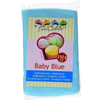 FunCakes Fondant para Cubrir Tartas, Cupcakes, Galletas, Modelar color Azul Bebé: Sabor Vainilla, Flexible, para Repostería Casera y Profesional, Sin Gluten, Halal, Kosher D, Véganos, FC97950