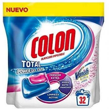 Colon Vanish Advanced Detergente para lavadora con quitamanchas, adecuado para ropa blanca y de color, Formato cápsulas - 32 lavados