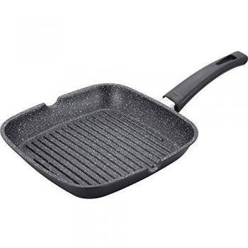 Royalty Line - RL-AG28M - Sartén grill antiadherente, apta para inducción, color negro, 28 x 28