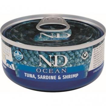 Farmina N&D Ocean Atún, Sardina y Gamba - Latas 24 x 70g