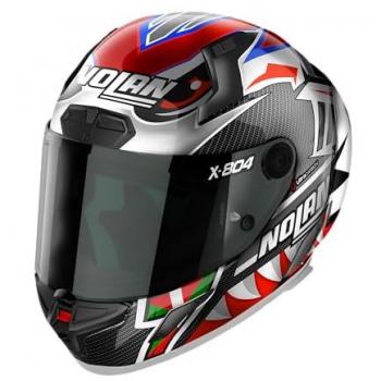 Nolan Casco Integral X-804 RS Ultra Carbon Iker Lecuona Replica Rojo-Blanco-Azul Negro Rojo Plata L