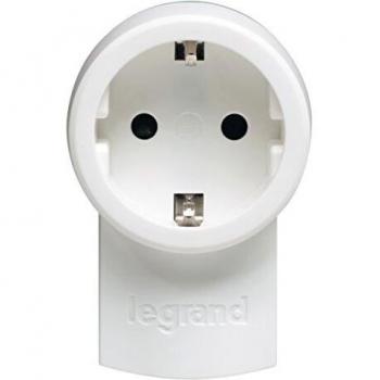 Legrand 050462 Adaptador de enchufe con una toma de corriente, 3680 W, Blanco y gris