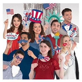 Amscan – 398377 4th de julio de selfie escena con Photo Props