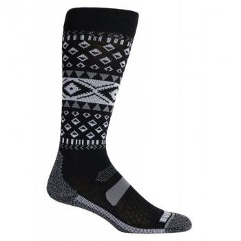 Calcetines técnicos Burton Performance Lightweight negros y grises para mujer, talla S-M