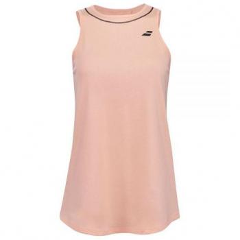 Camiseta de Tirantes Babolat para Mujeres - Albaricoque, 100% algodón, diseño sin mangas, ideal para ejercicio y entrenamiento