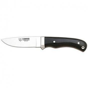 Cuchillo desollador caza Cudeman 116-M con mango micarta bicolor hoja de 9 cm, indicado para uso deportivo, herramienta camping pesca y caza, actividad deportiva + tarjeta multiusos de regalo