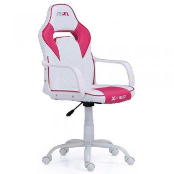 Silla Gaming Ergonómica AKX Gamer XP10 Blanco/Rosa con Reposabrazos Ajustables