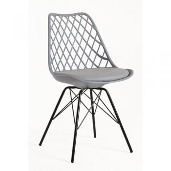 Pack 4 Sillas Comedor Iron Mima - Gris Claro