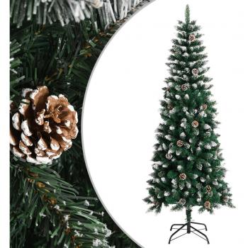 vidaXL Artificial Christmas Tree with Stand Green 210 cm PVC