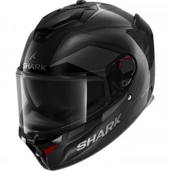 Casco de Moto Integral Shark Spartan GT Pro Carbono-Antracita-Cromado, características: diseño aerodinámico, construcción en fibra de carbono, sistema de ventilación avanzado, visera anti-rayaduras y anti-vaho, interior