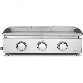 Plancha de Gas H.Koenig PLX930 - 3 Fuegos, Acero Inoxidable, 63.5x36 cm